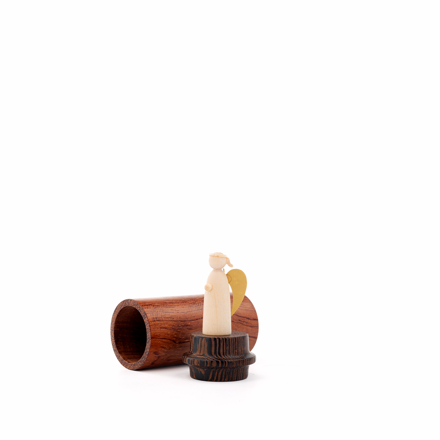 Engel für unterwegs - Edelholz | Bubinga - Wenge